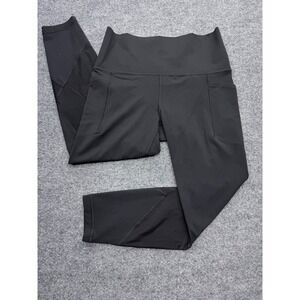 Athleta Salutation Stash Mesh Tight Black High Rise Leggings Pockets Womens M